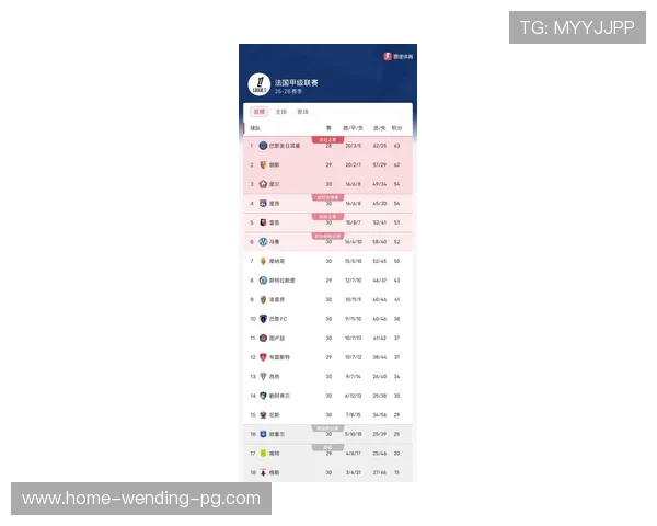 法甲最新积分榜全面解析各队排名走势与赛季前景